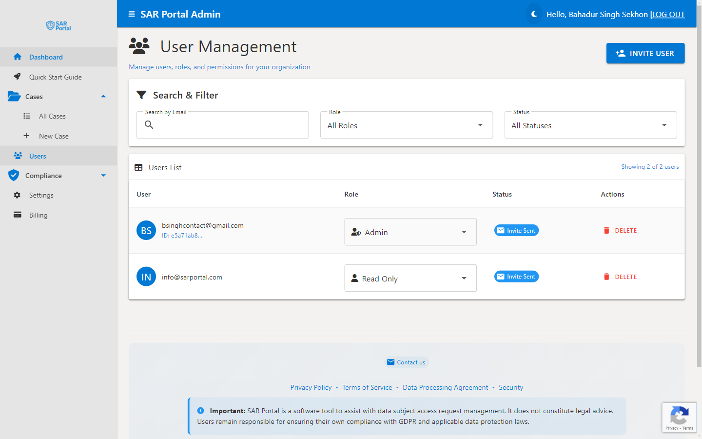 User Management
